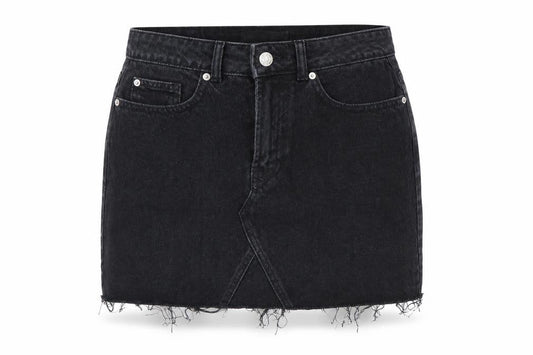 Denim Co. Women Black Size 8 High Rise Denim Mini Skirt