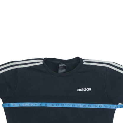 Back view of adidas Men’s Black Small Sweatshirt Long Sleeve Pullover Sports Logo