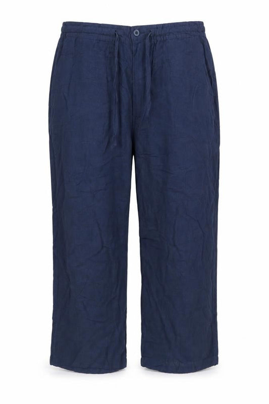 Cubavera Women’s Blue XL Linen Blend Straight Leg Casual Trousers