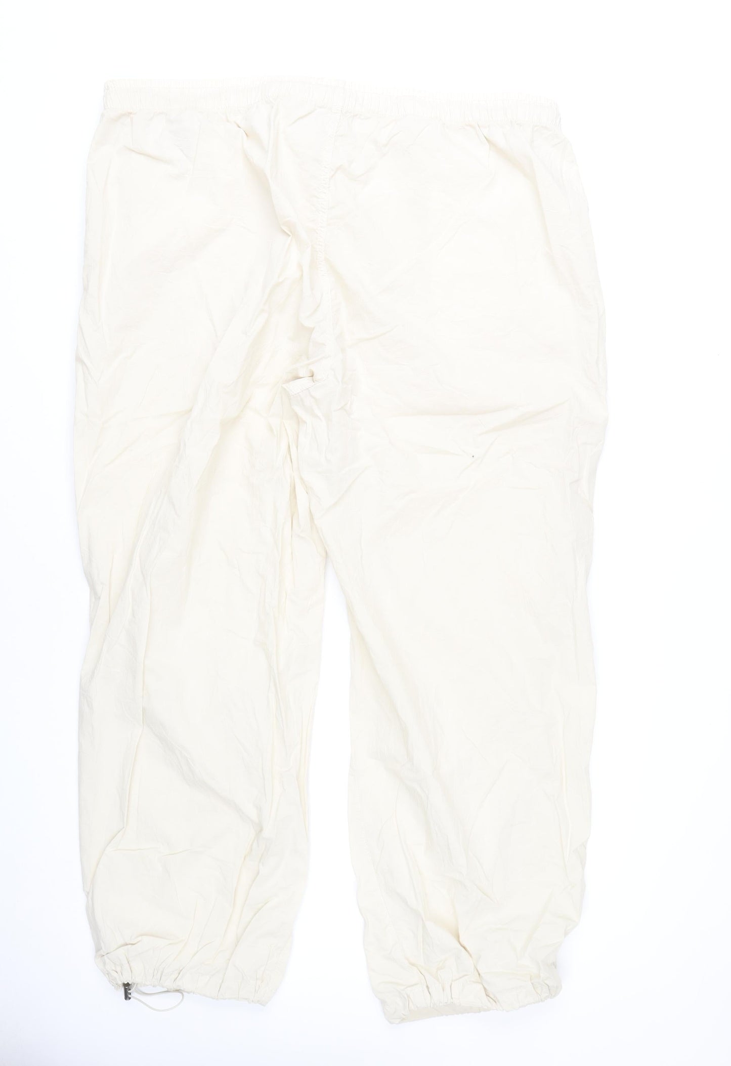 Marks and Spencer Womens Ivory Cargo Trousers Size 22 Cotton