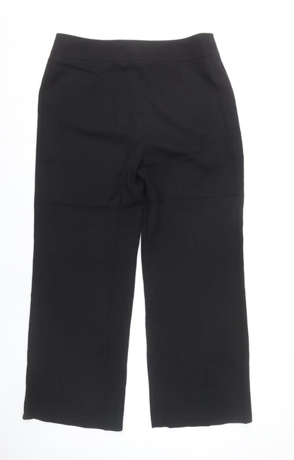 Country Casuals Women’s Black Wide-Leg Stretch Trousers Size 14