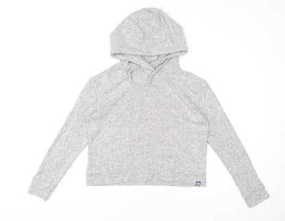 Superdry Women’s Grey Hoodie UK 8 Pullover Cotton Blend