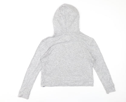 Superdry Women’s Grey Hoodie UK 8 Pullover Cotton Blend