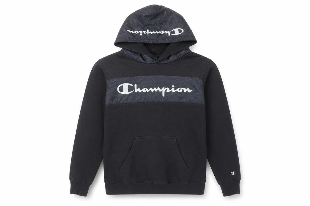 Champion Men’s Black Pullover Hoodie XS Logo Sportswear