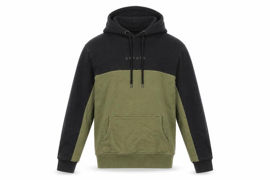 Devote London Mens Black Green Pullover Hoodie S Regular Cotton