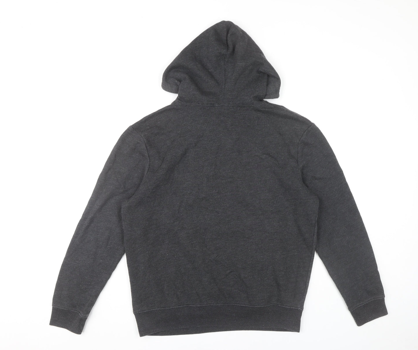 GAP Womens Dark Grey Hoodie Small Pullover Logo Cotton Blend
