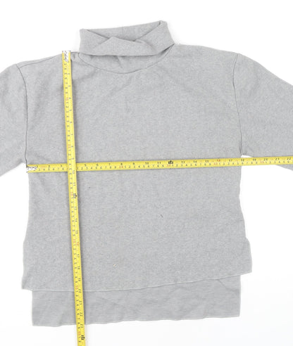 Zara Womens Grey Roll Neck Pullover Jumper Size M Long Sleeve