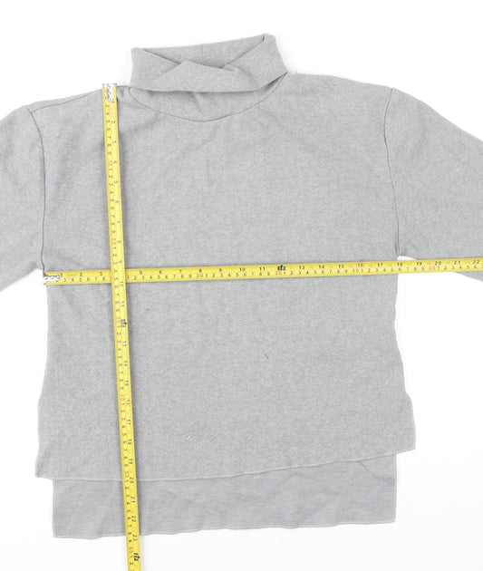 Zara Womens Grey Roll Neck Pullover Jumper Size M Long Sleeve