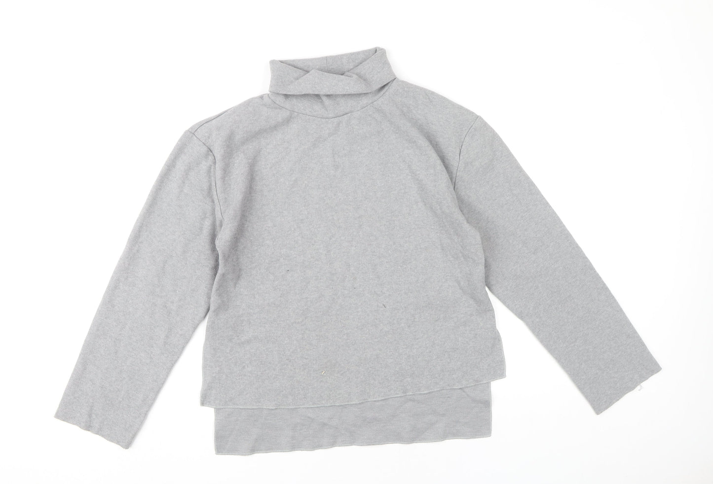 Zara Womens Grey Roll Neck Pullover Jumper Size M Long Sleeve