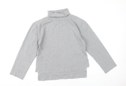 Zara Womens Grey Roll Neck Pullover Jumper Size M Long Sleeve