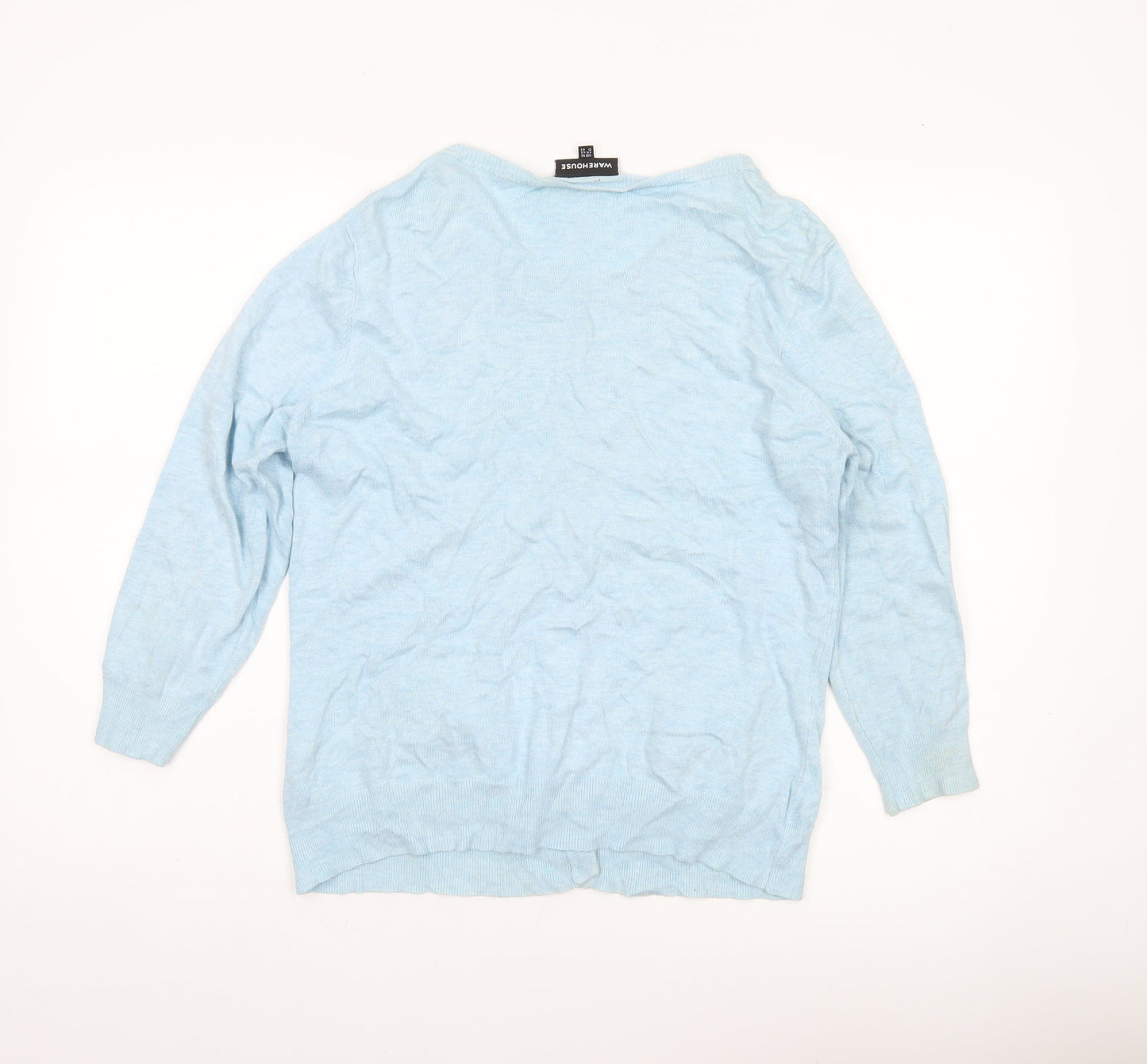Warehouse Women’s Blue V-Neck Button Cardigan UK 16
