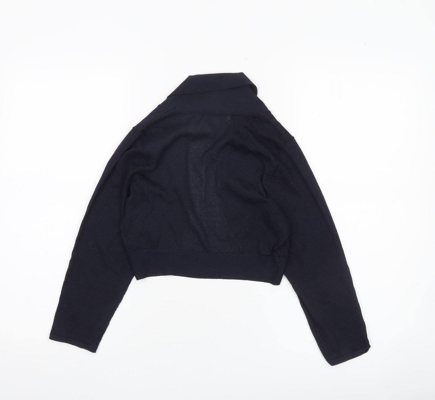 Monsoon Women's Blue Small Shrug Cardigan Knit V-Neck Long Sleeve