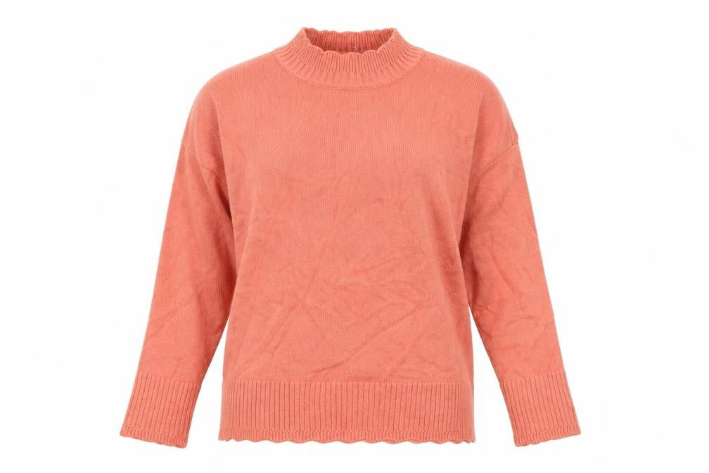 Oasis Women’s Pink Mock Neck Knit Pullover Jumper Size S