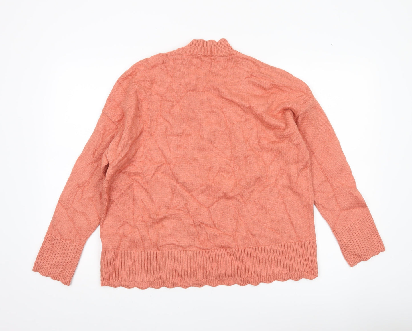 Oasis Women’s Pink Mock Neck Knit Pullover Jumper Size S