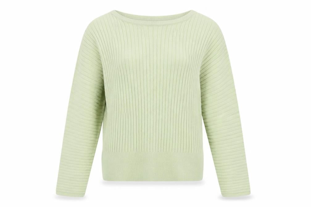 Principles Women Green Size 16 Ribbed Pullover Jumper