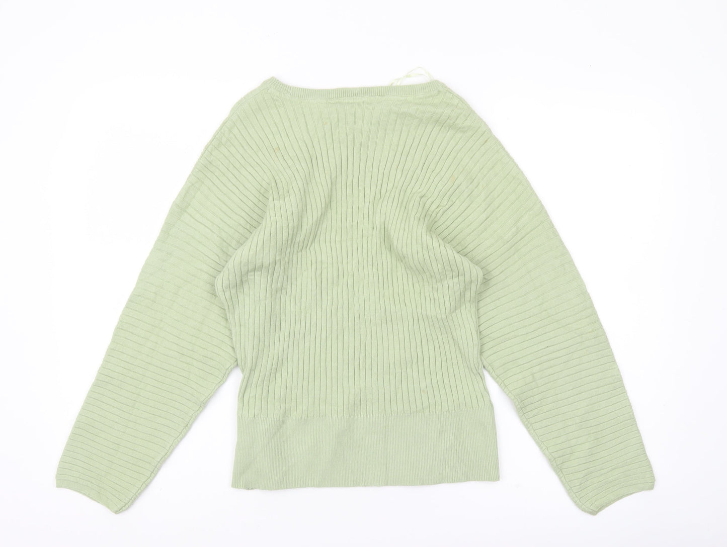 Principles Women Green Size 16 Ribbed Pullover Jumper
