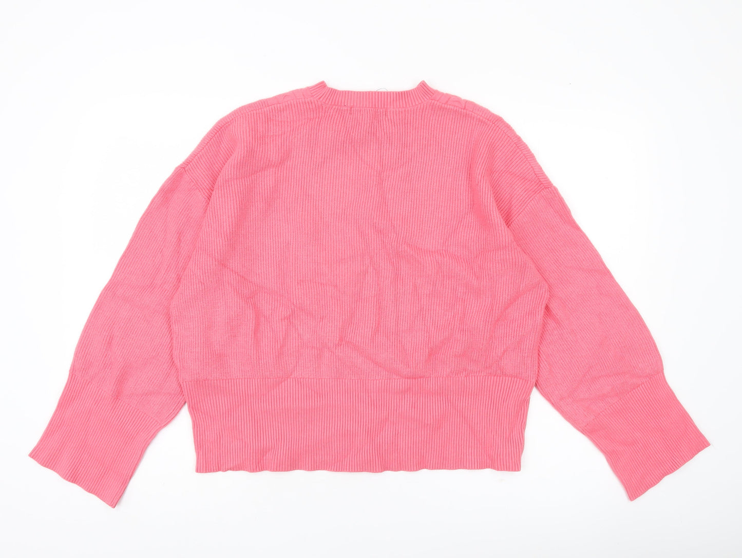 Marks and Spencer Women’s Pink Cable Knit Jumper L Regular