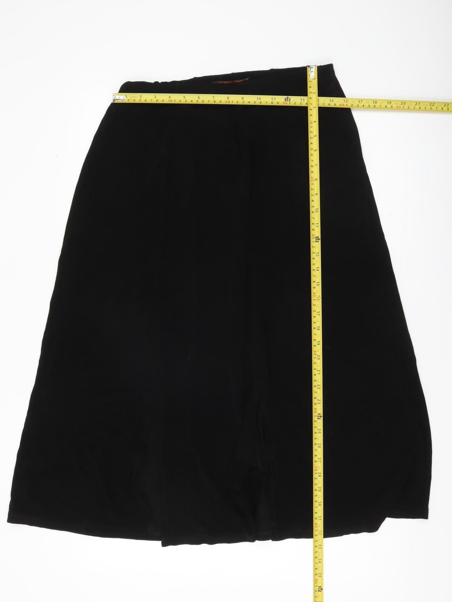 Stephen Women Black XL A-Line Midi Skirt Vintage Workwear