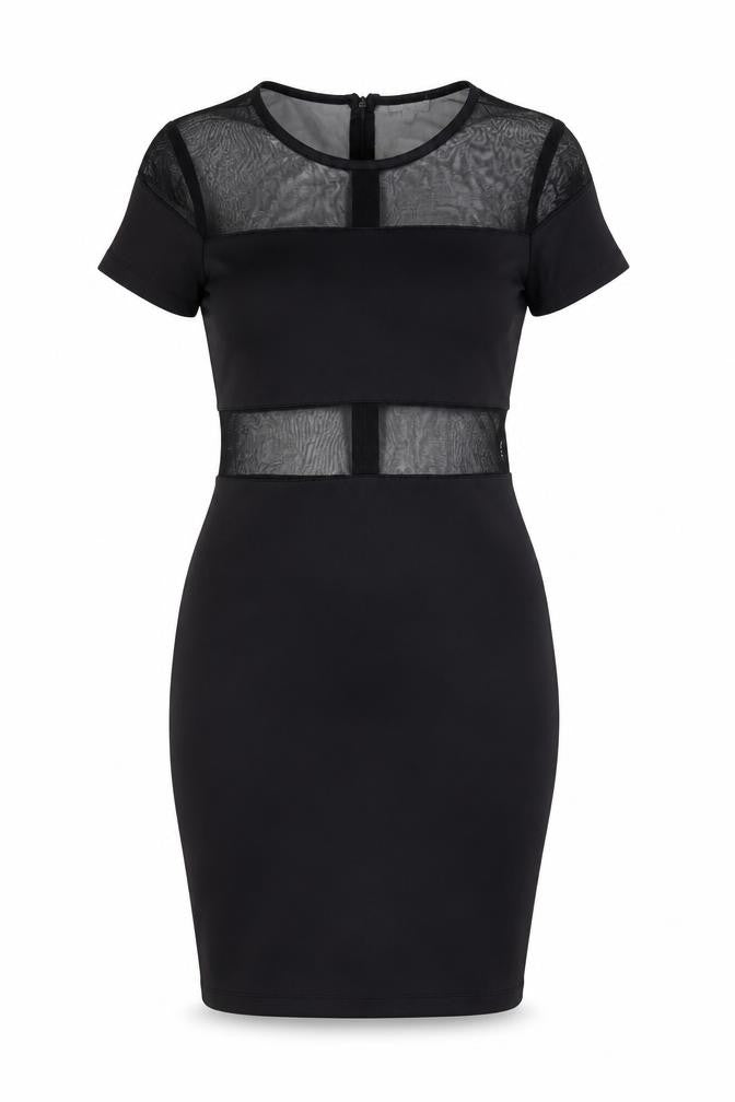 Twist Women Black Size 10 Bodycon Mesh Zip Party Cocktail Dress