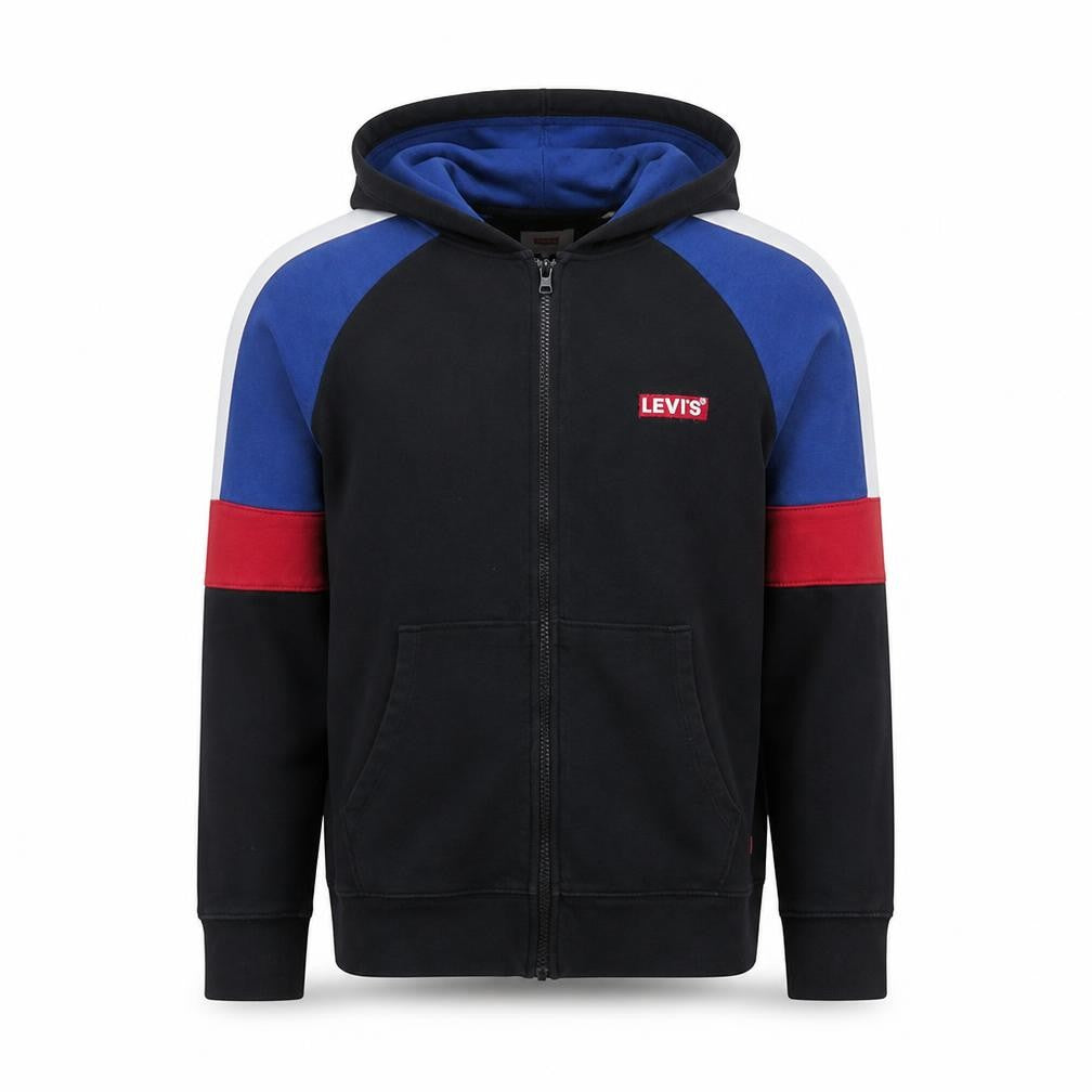 Levi's Men's Black Colour Block Full Zip Hoodie Size S