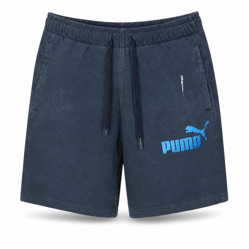 Puma Boys Blue Athletic Shorts 13-14Y Elastic Waist Drawstring Pockets