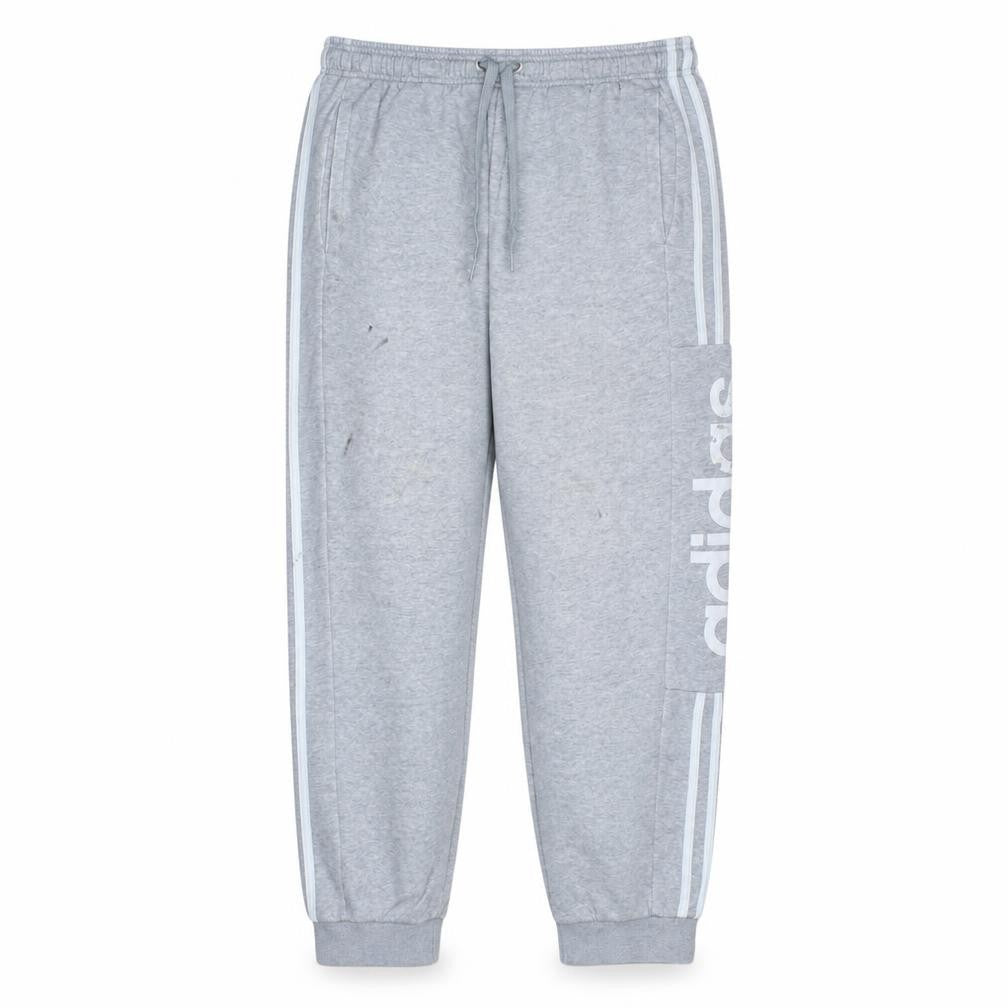 Adidas Men’s Grey Sweatpants Joggers M Logo Tapered Casual