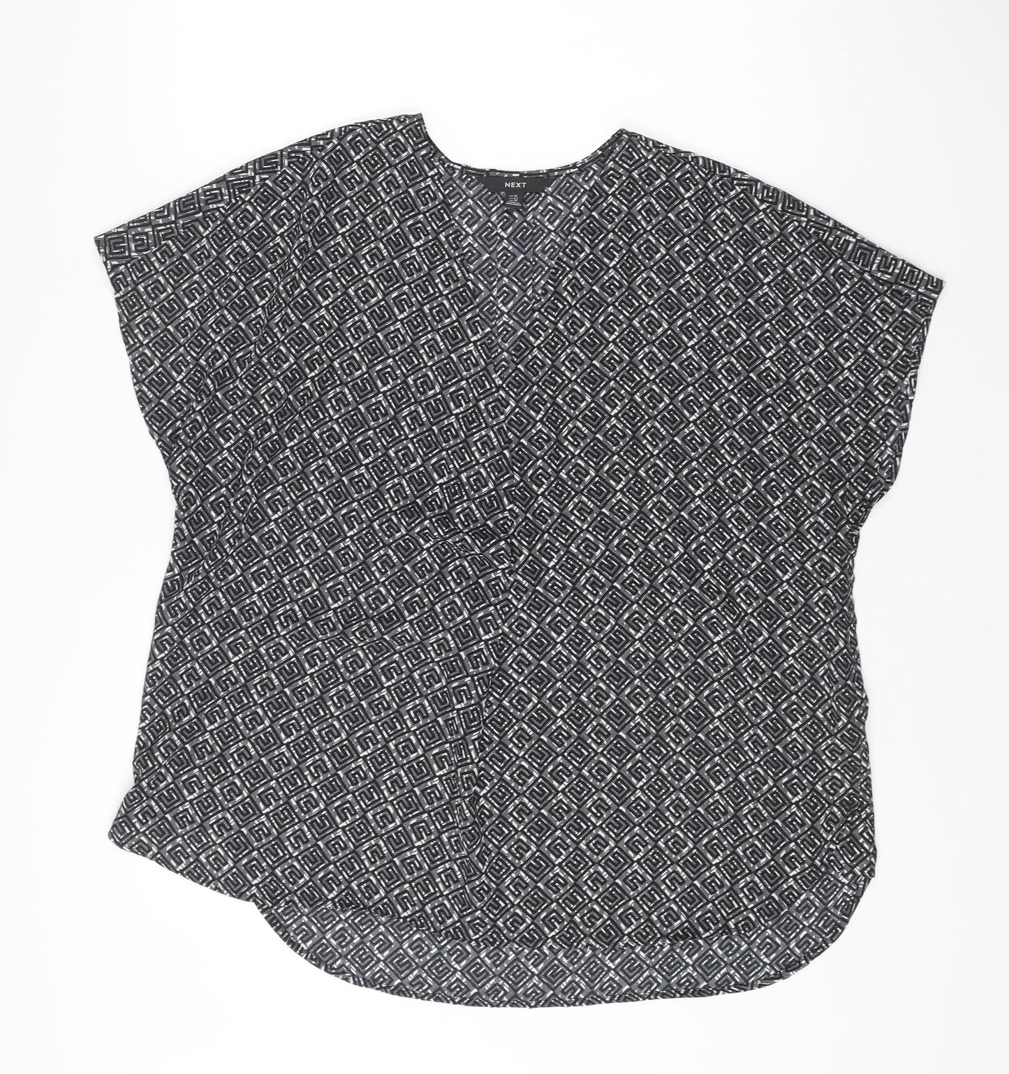 Next Womens Black Geometric Sleeveless Blouse UK 14