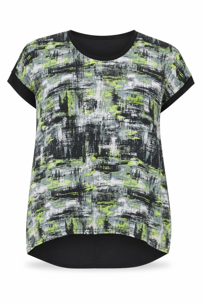 Virtuelle Women’s XL Black Multicoloured Sleeveless Tunic Blouse