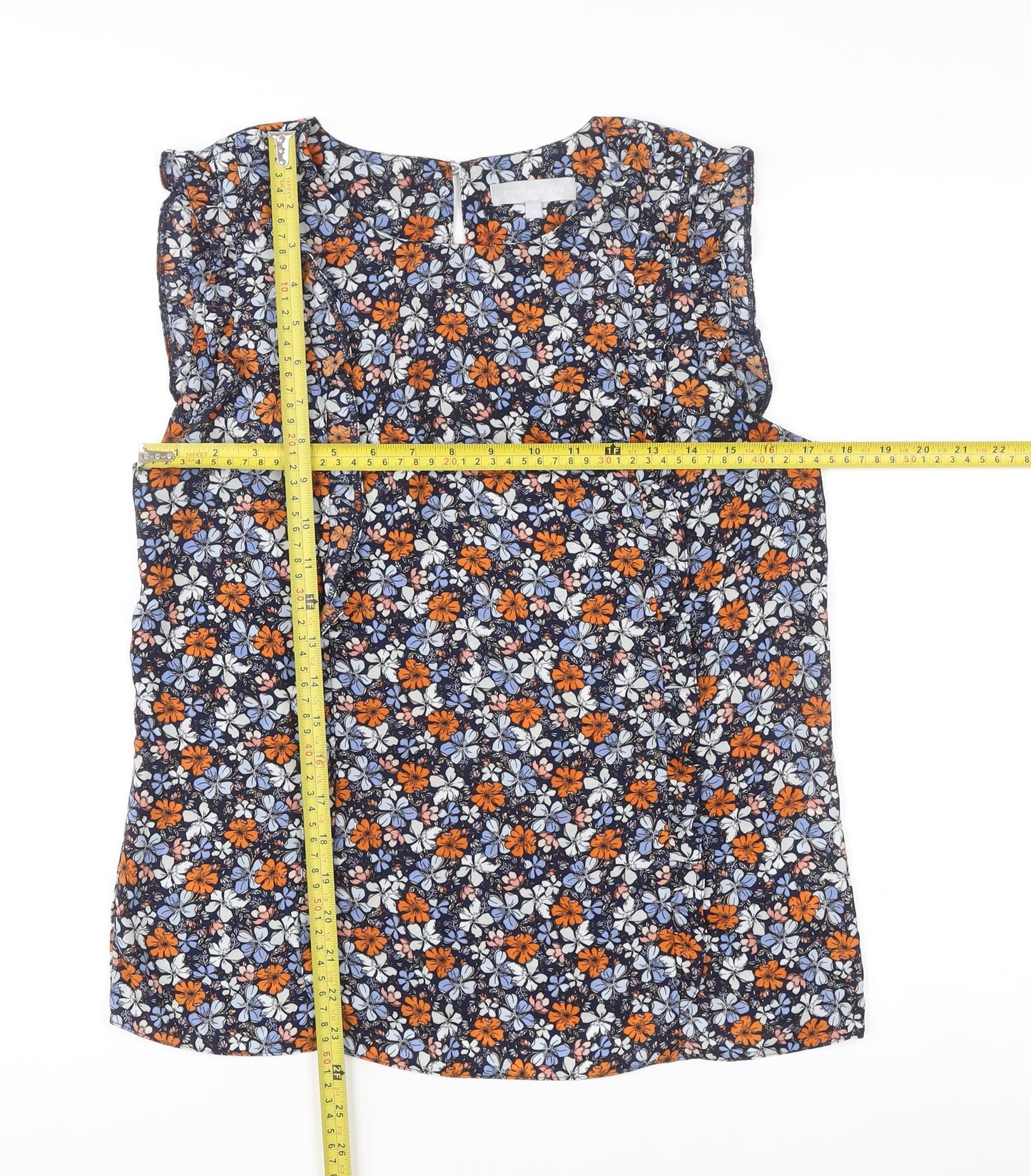 Red Herring Women’s Multicoloured Floral Blouse Size 12 Sleeveless