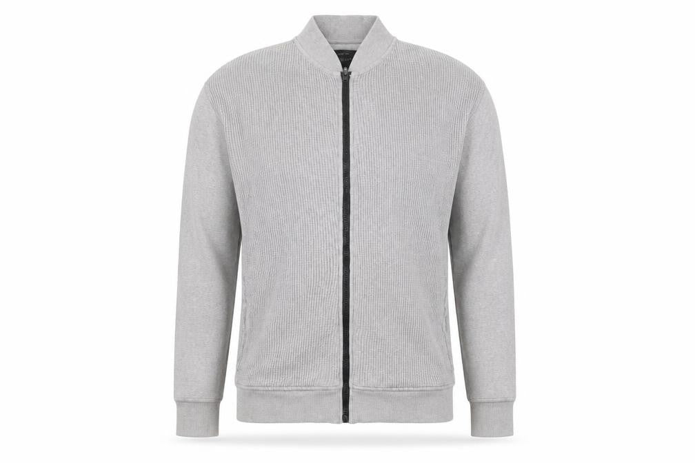River Island Mens Grey Cotton Zip Track Jacket Size L