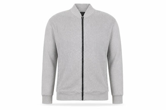River Island Mens Grey Cotton Zip Track Jacket Size L