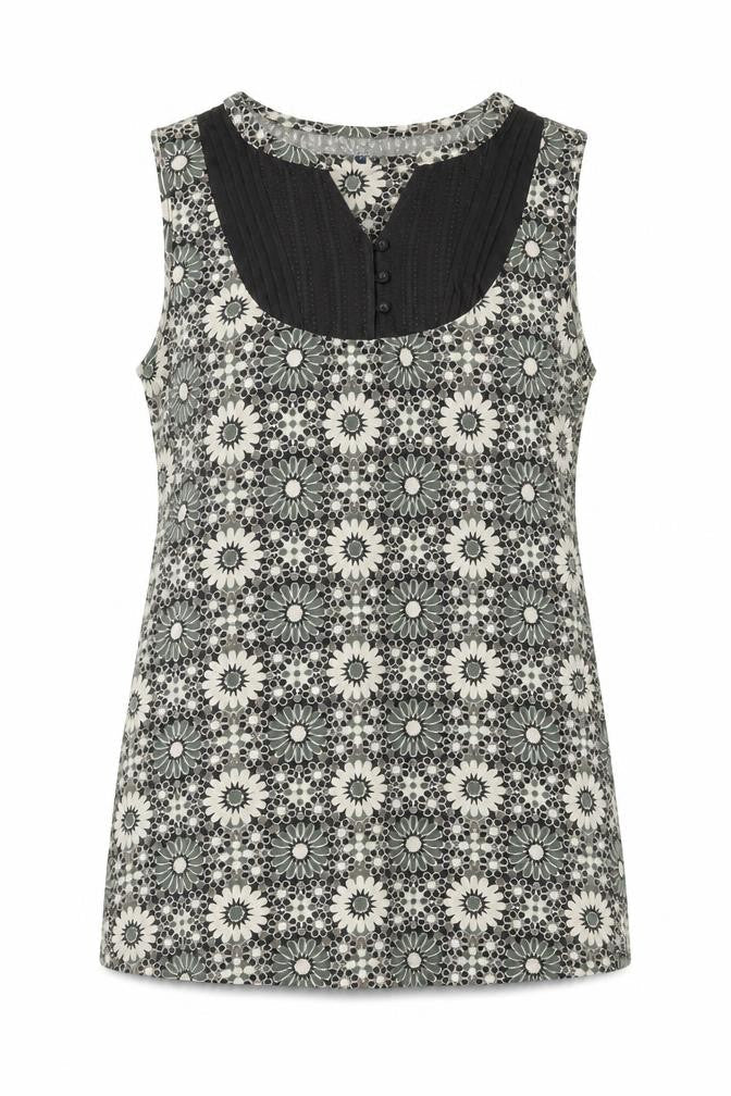 Maine New England Women’s Multicoloured Cotton Floral Tunic Blouse Size 12