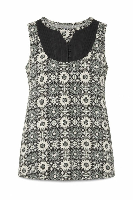 Maine New England Women’s Multicoloured Cotton Floral Tunic Blouse Size 12
