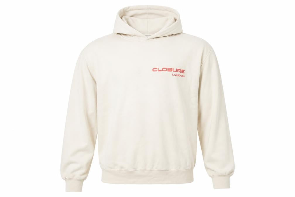 Closure London Men’s Beige XL Pullover Hoodie with Logo