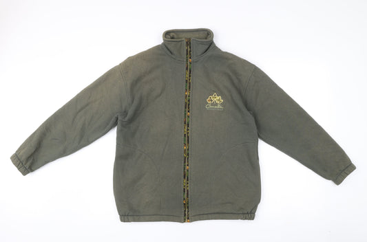 Cityscape Men's Green Fleece Jacket M Basic Full Zip Casual Outdoor