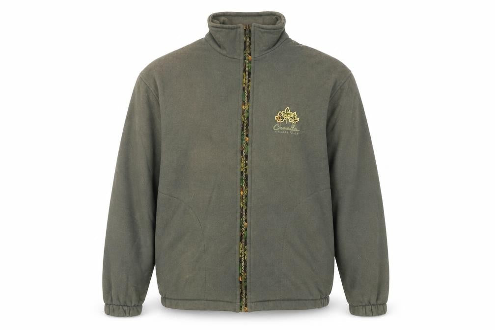 Cityscape Men's Green Fleece Jacket M Basic Full Zip Casual Outdoor