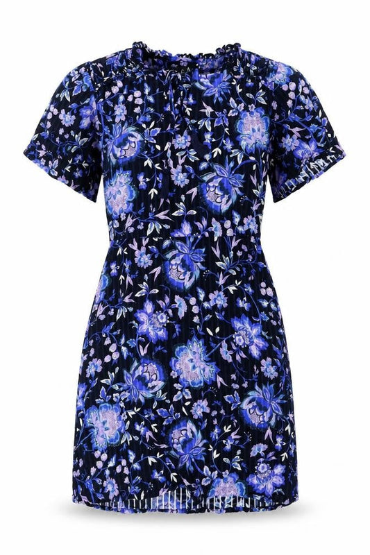 Next Womens Blue Floral Bodycon Short Dress Size 10