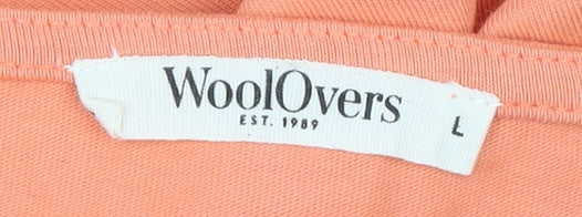 WoolOvers Womens Orange L Cotton T-Shirt Dress Casual Summer