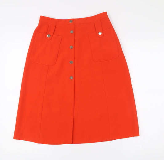 River Island Women’s Red A-Line Knee Length Skirt Size 10