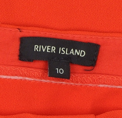 River Island Women’s Red A-Line Knee Length Skirt Size 10