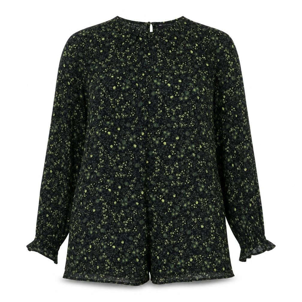 ASOS DESIGN Women’s Black Floral Shift Dress Size 8 Long Sleeve