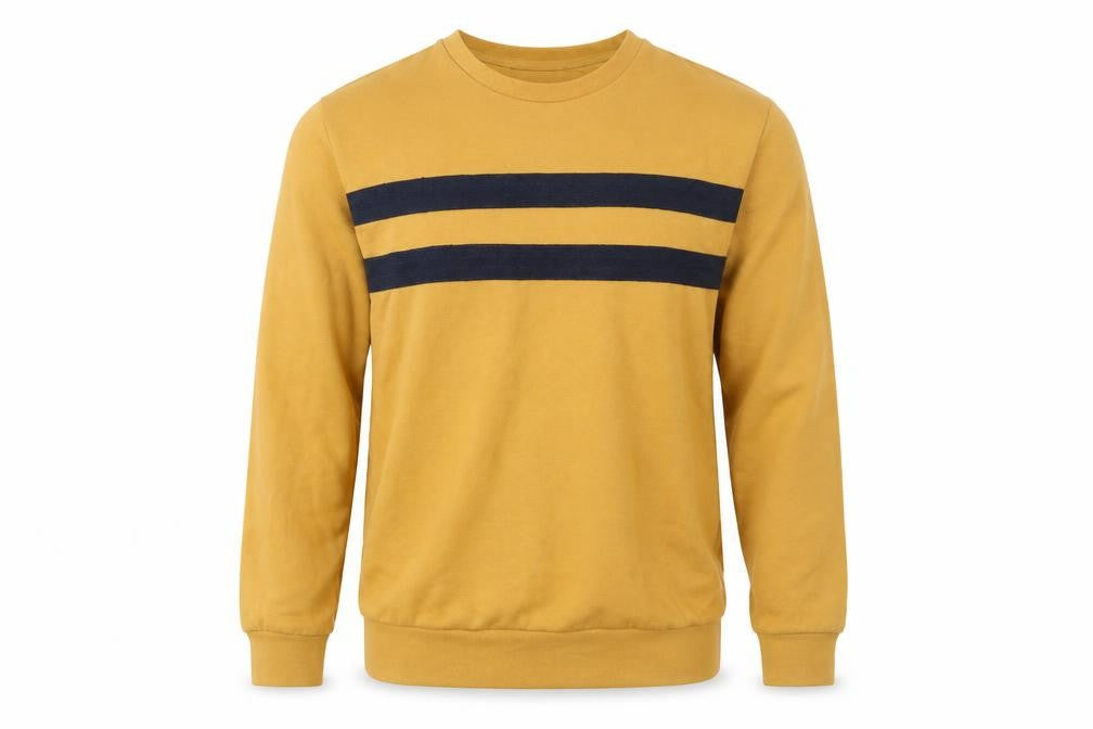 Zara Man Brown Striped Crew Neck Sweatshirt Men’s S Regular Fit