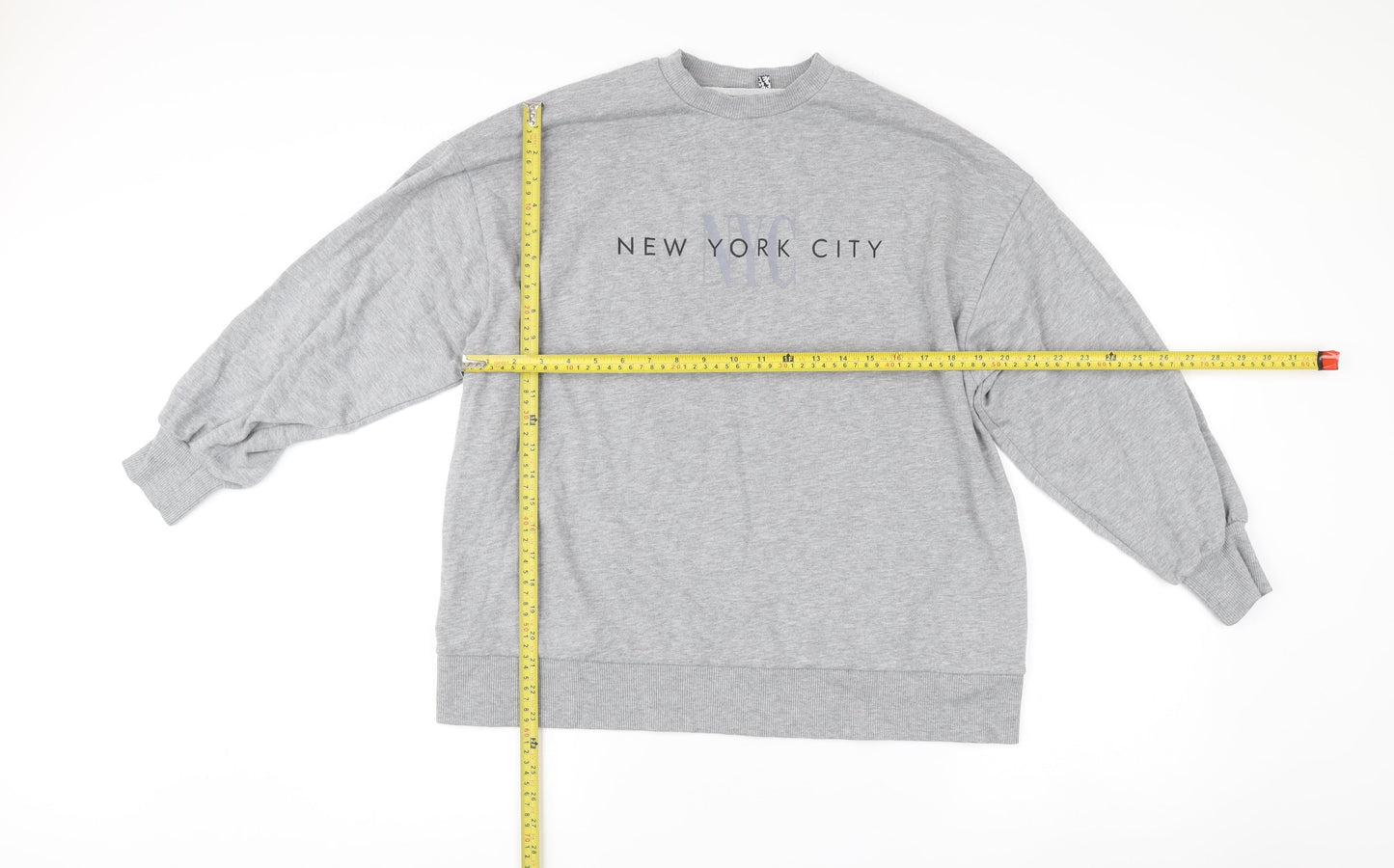 ASOS Women Grey Size 8 Maternity Sweatshirt NYC Logo Pullover