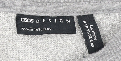 Additional view of ASOS Women Grey, size 8, Maternity Sweatshirt NYC Logo Pullover