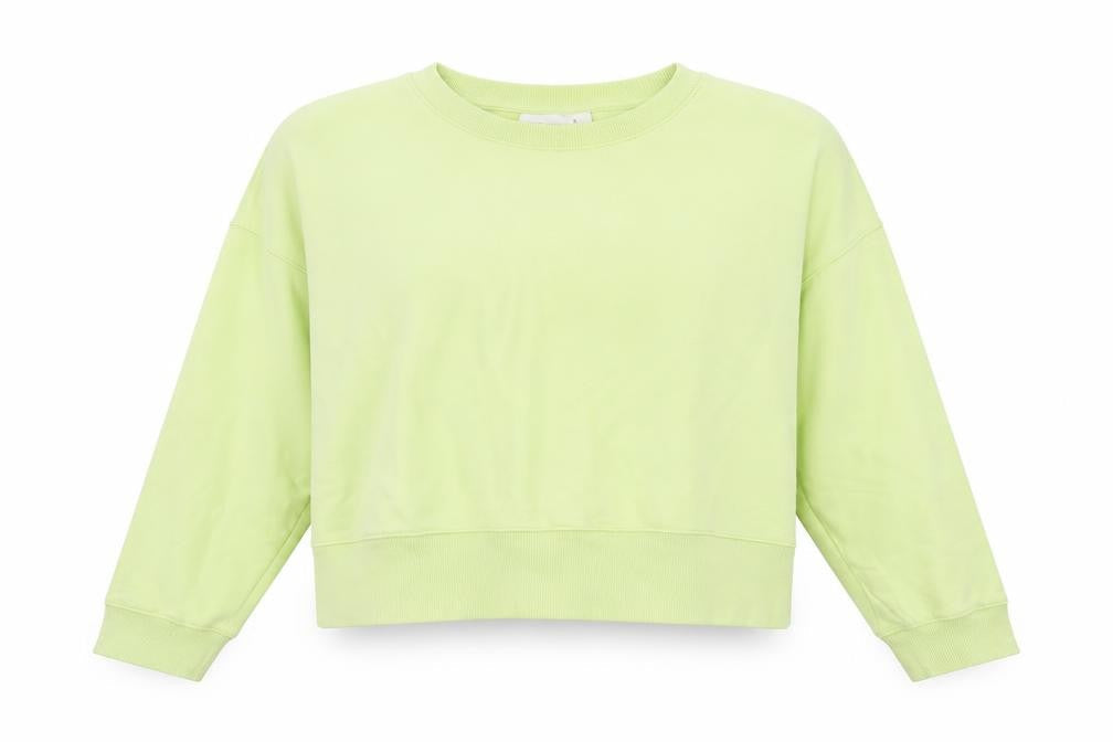 Monki Women’s Green Cotton Pullover Sweatshirt Size 12