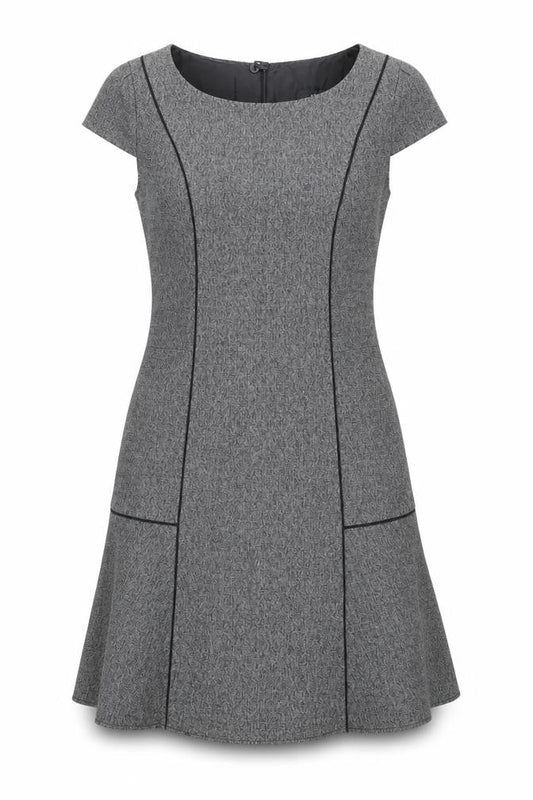 Next Women’s Grey Sheath Work Dress Size 12 Knee Length Stretch