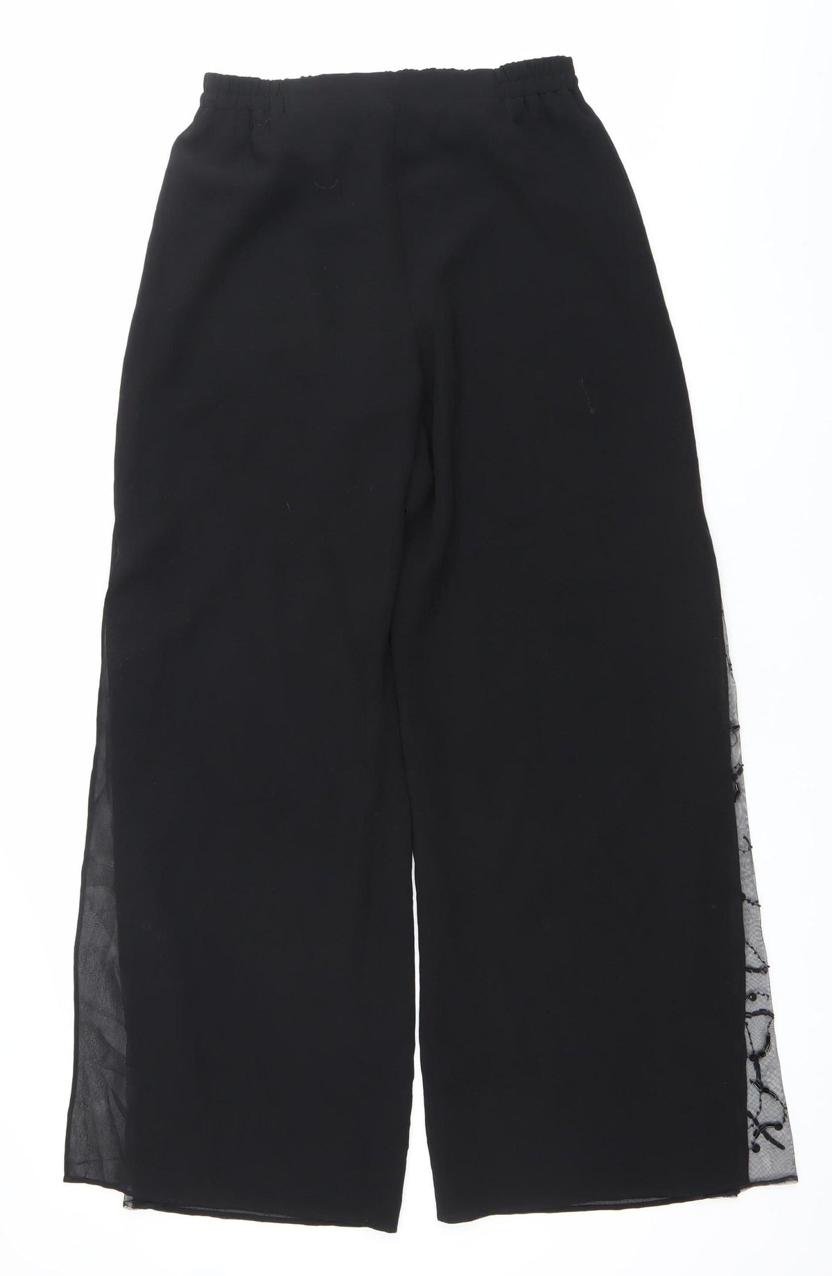 R&M Richards Women Black Size 8 Wide-Leg Beaded Formal Dress Pants