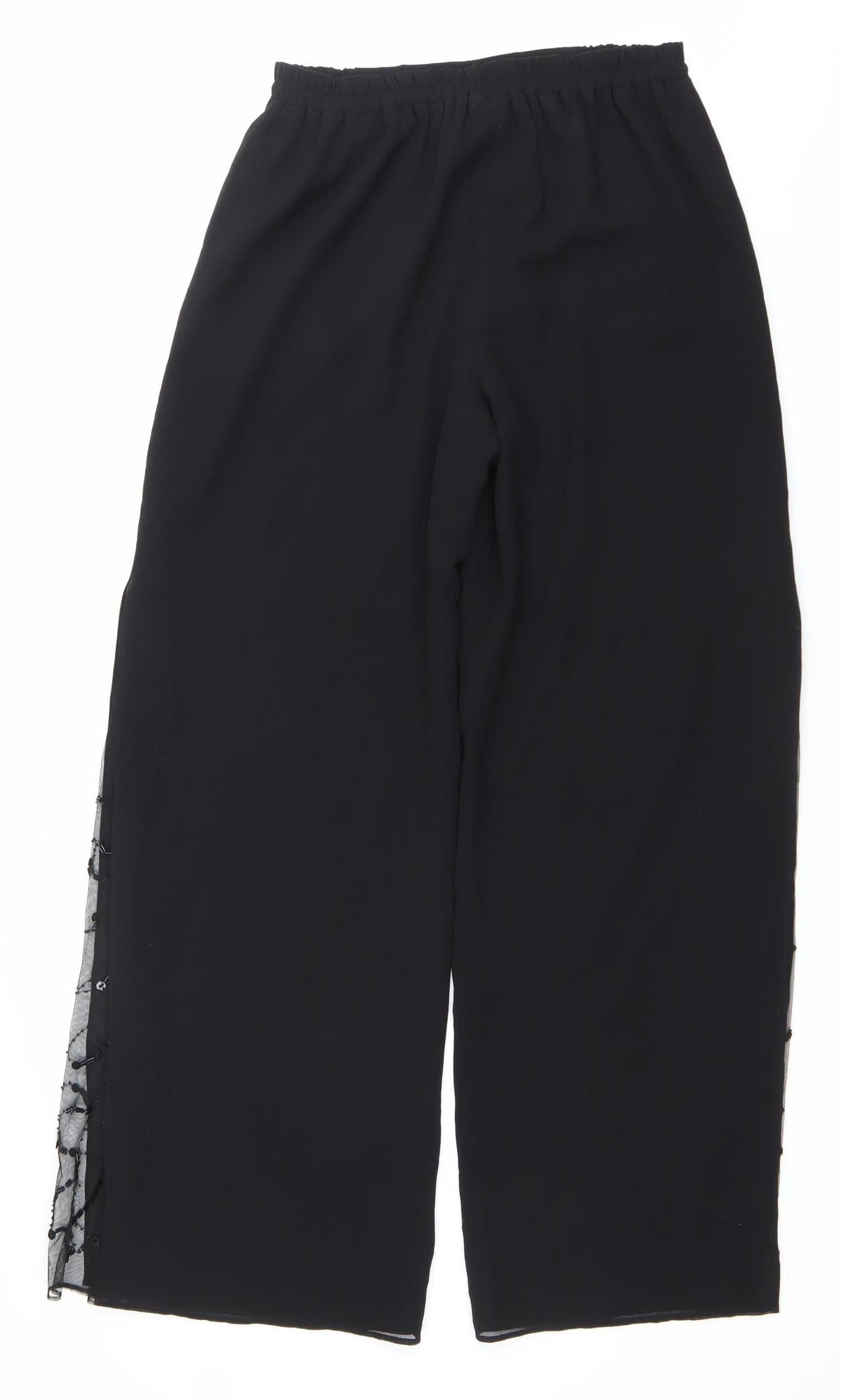 R&M Richards Women Black Size 8 Wide-Leg Beaded Formal Dress Pants