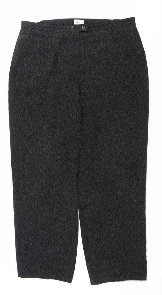 Libra Womens Black Size 18 Straight Leg Trousers