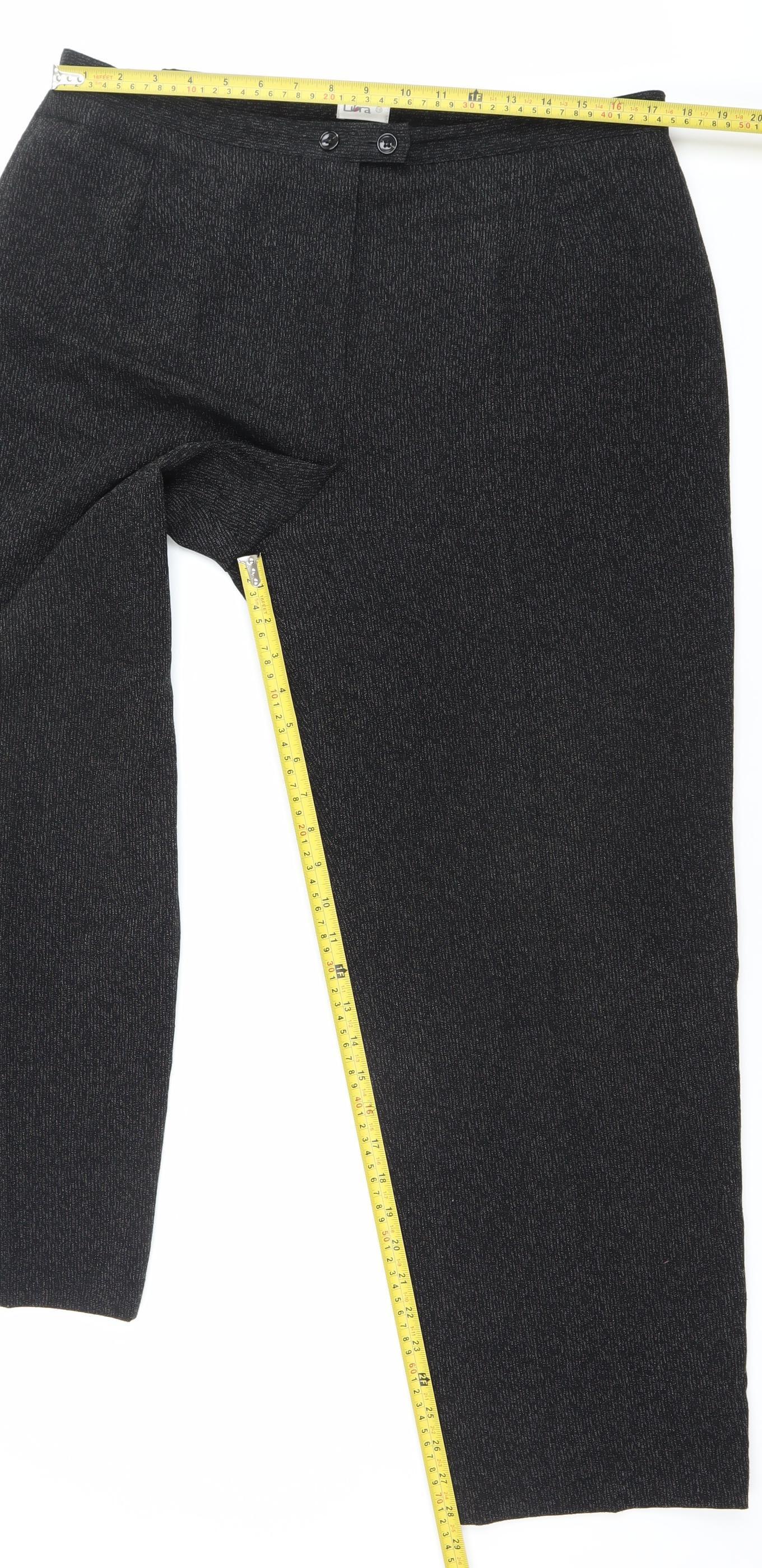 Libra Womens Black Size 18 Straight Leg Trousers